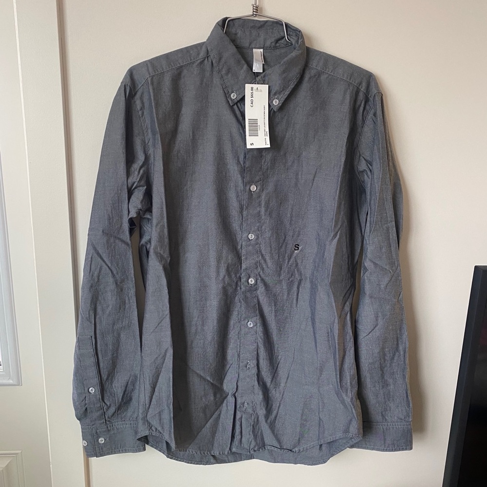 American Apparel Pinpoint L/S Button Down Shirt